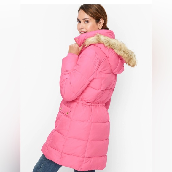 Talbots pink puffer coat - Picture 1 of 4
